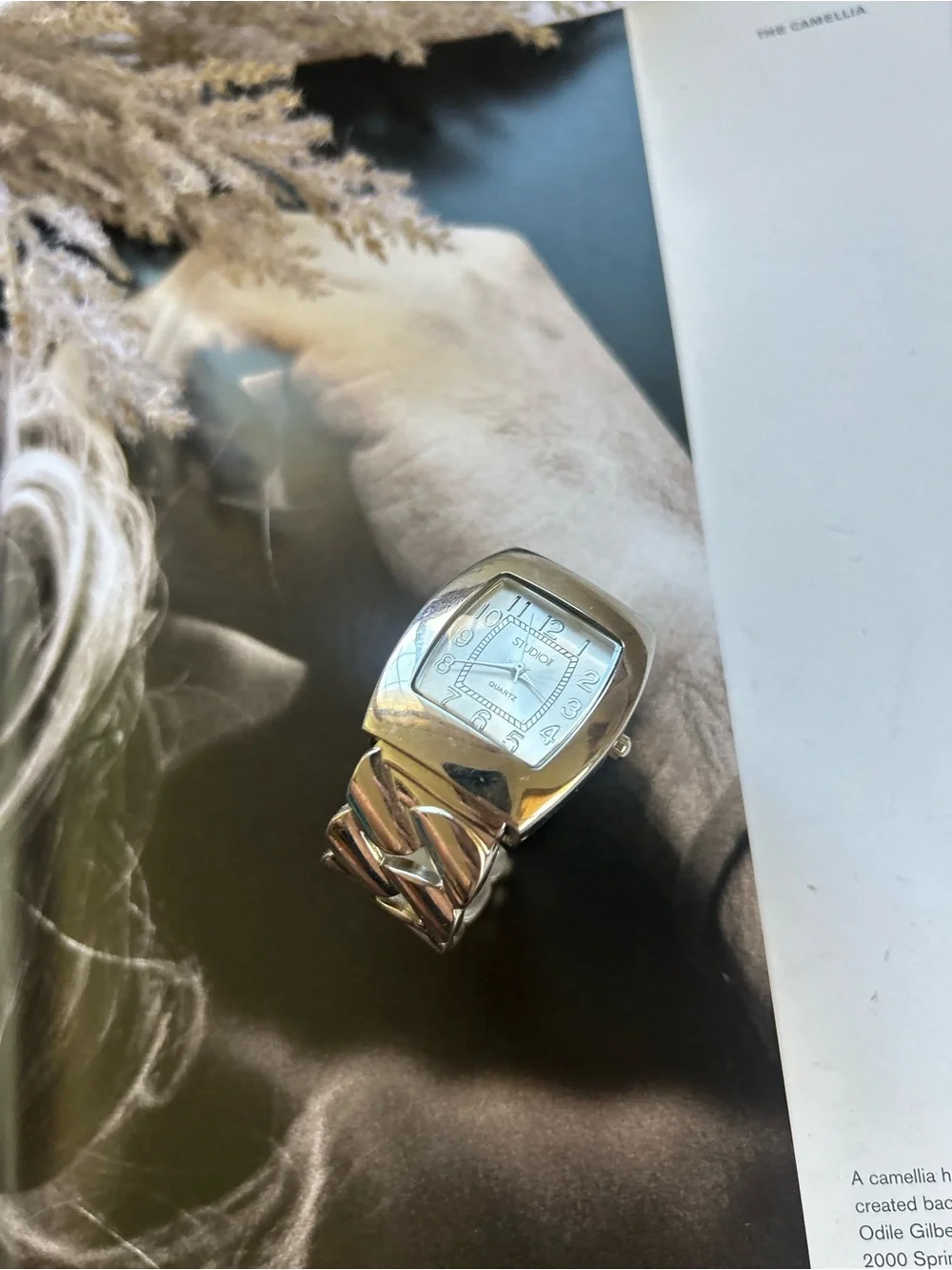 Studio 7 Silver-Tone Square Dial Women's Watch